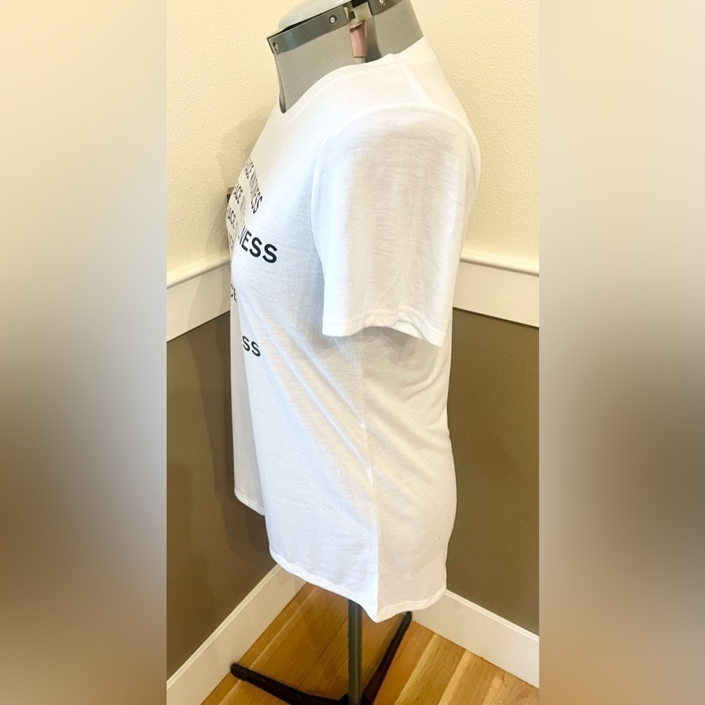 "Embrace Kindness" White Short Sleeve Graphic Tee XL Happiness T-shirt NWOT - Picture 5 of 6